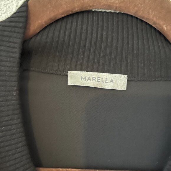 MARELLA Black Zip -up Bomber  Jacket - Picture 6 of 10